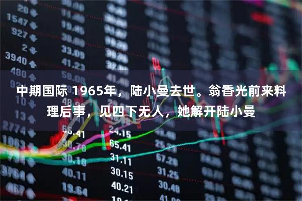 中期国际 1965年，陆小曼去世。翁香光前来料理后事，见四下无人，她解开陆小曼