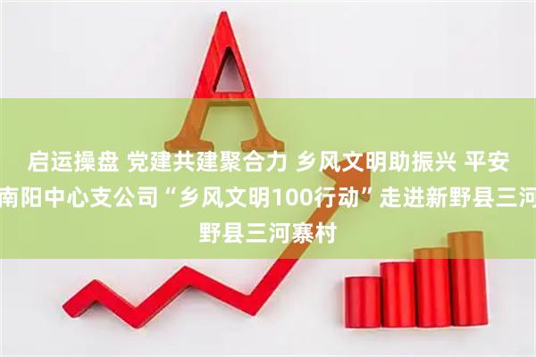 启运操盘 党建共建聚合力 乡风文明助振兴 平安产险南阳中心支公司“乡风文明100行动”走进新野县三河寨村