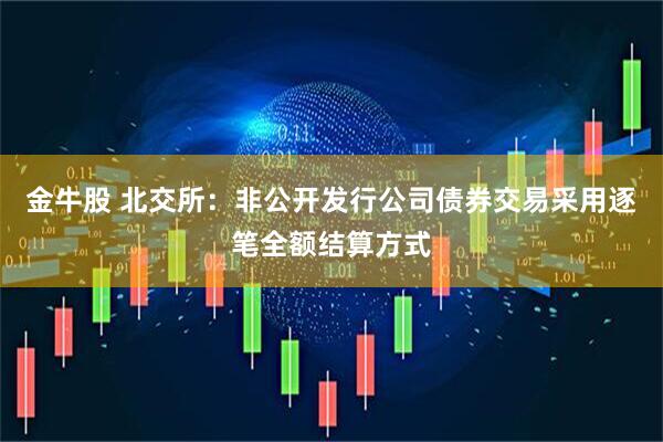 金牛股 北交所：非公开发行公司债券交易采用逐笔全额结算方式