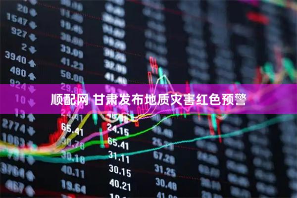 顺配网 甘肃发布地质灾害红色预警