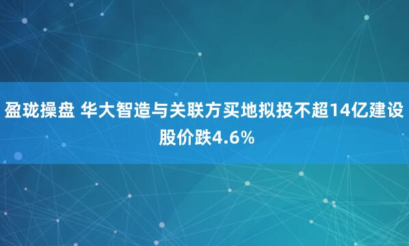 盈珑操盘 华大智造与关联方买地拟投不超14亿建设 股价跌4.6%