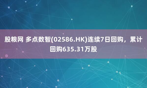 股粮网 多点数智(02586.HK)连续7日回购，累计回购635.31万股